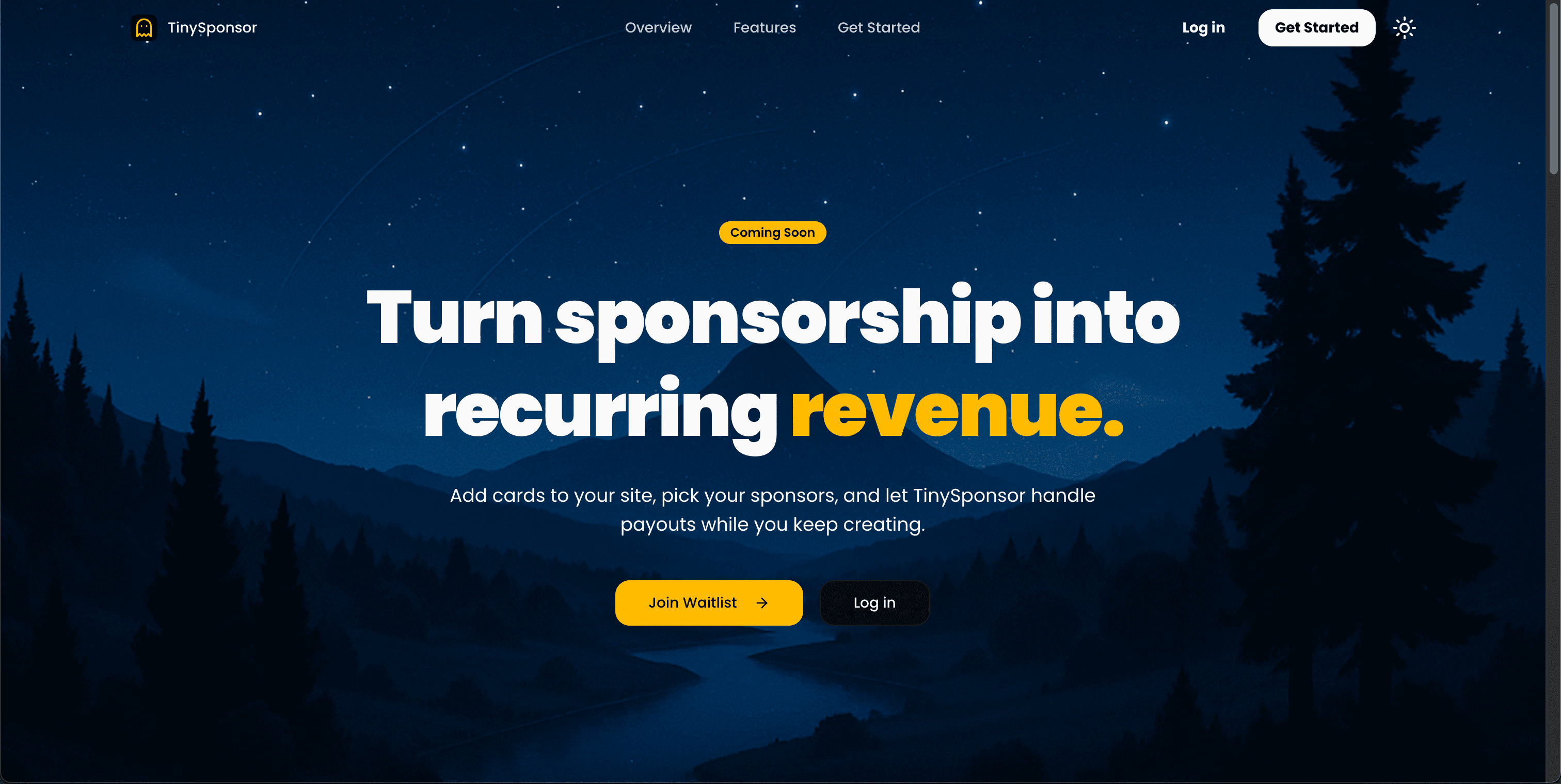 Tiny Sponsor - Featured project showcase demonstrating RusbyDigital's web development capabilities